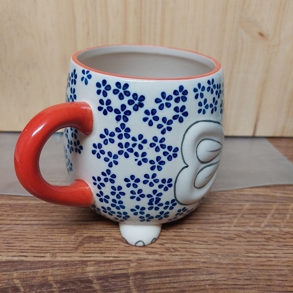 Yokohama Studio Hand-painted Blue/Red Ceramic Elephant Coffee/Tea Mug - Picture 2 of 8